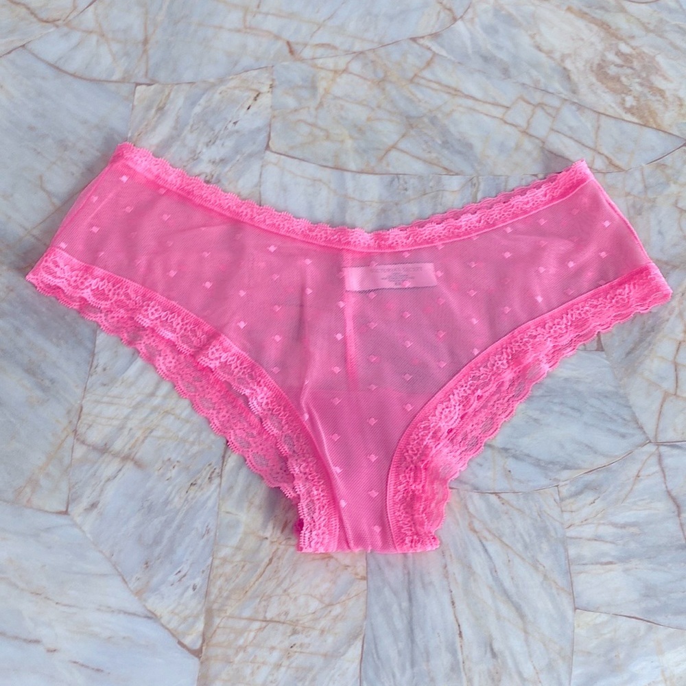 Victoria’s Secret Lingrie Vintage Gorgeous Panties Thong Cheeky Lace Mesh Rare